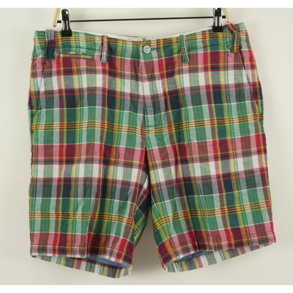 Polo Ralph Lauren India Madras Men's 34 x 8.5" Lightweight Cotton‎ Chino Shorts